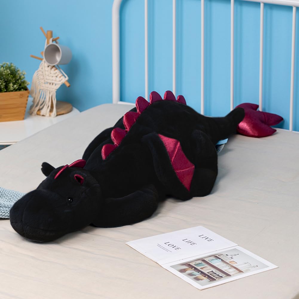 Ololele Weighted Dragon Stuffed Animal 43.3" 7Lbs, Large Black Weighted Plush Dragon Toy for Kids and Adults(2025 Weighted Version) โ image 1