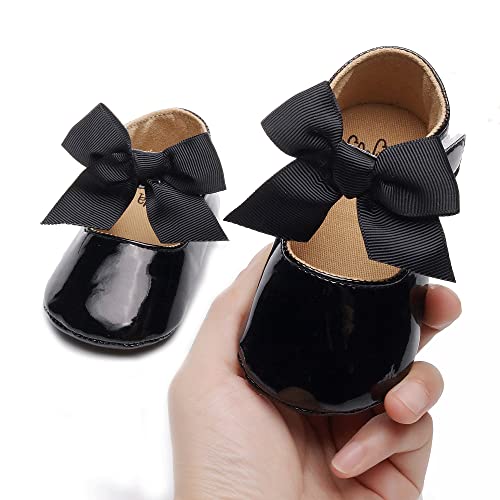 Hongteya Infant Baby Girls Mary Jane Flats Non Slip For Toddler First Walkers Soft Sole Pu Leather Crib Shoes Sneaker Wedding Party Christmas Princess Dress Shoes Baby Moccasins Girls #TOP3
