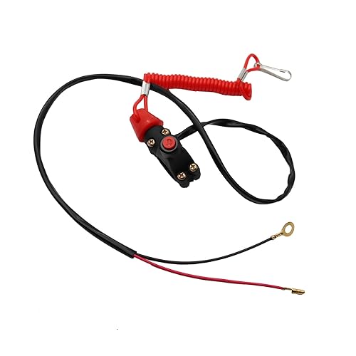 Miniatura 3 de Botón de interruptor Stop Kill de 43 cc, 47 cc, 49 cc, Mini Pit Pocket Rocket Quad Dirt Bike ATV (rojo)
