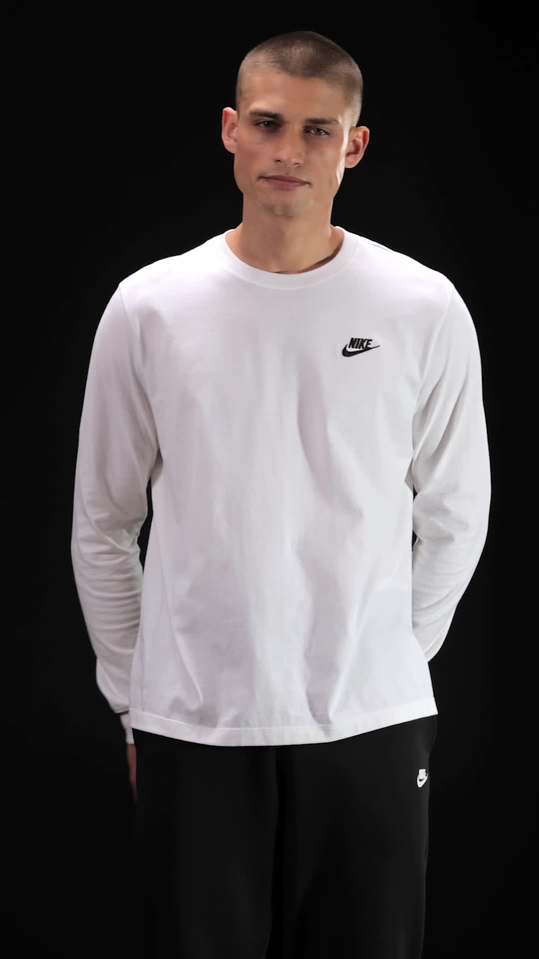 white nike long sleeve men