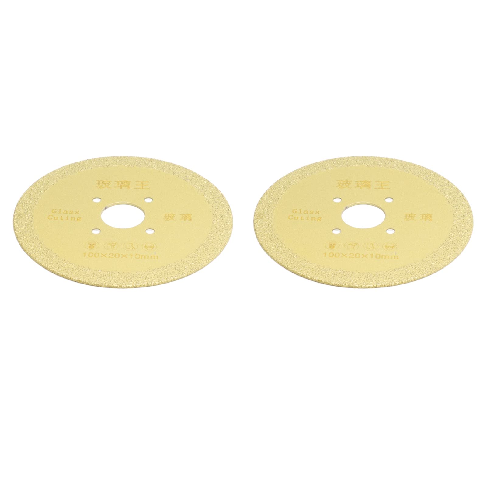 Cutting Saw Blade, Reduce Vibration 2Pcs 100mm Cutting Blade Ultra Thin High Flatness for Dry Cutting for Cutting Machine (100x10mm / 3.9x0.4in)