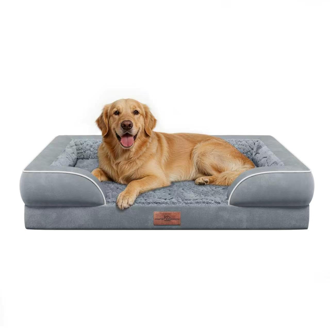 Photo 1 of Comfort Expression Waterproof Orthopedic Dog Bed - Grey