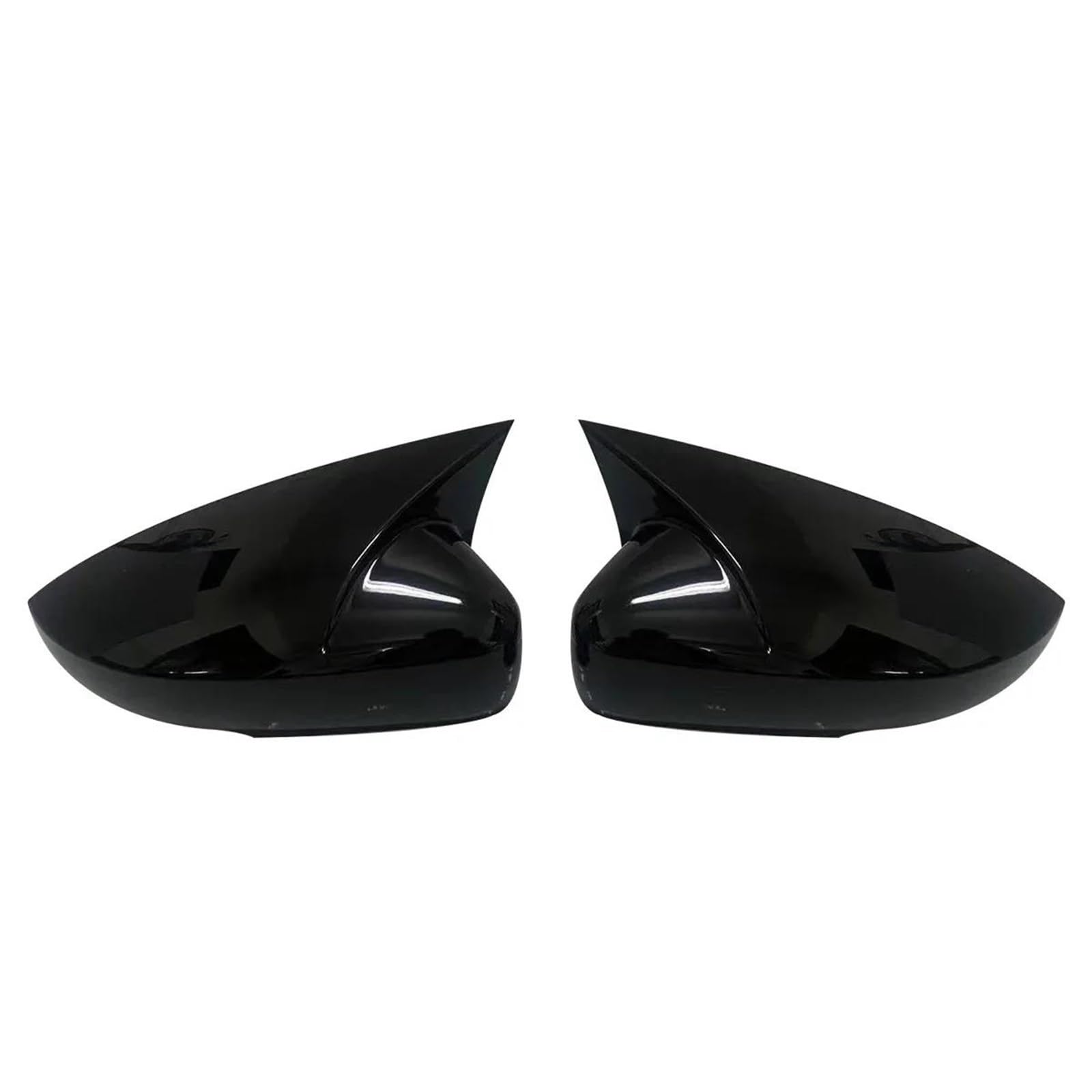 Slimes Glossy Black For Vw For Polo Mk5 6R 2009-2013 6C 2014-2017 Pair Car Rearview Side Mirror Cover Sticker Wing Cap Exterior Door Case(Glossy Black)