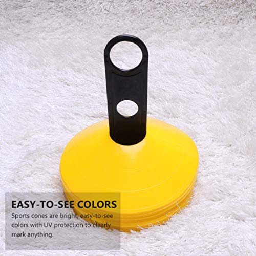 FAVOMOTO 50 Pcs Disco Cones Agilidade Cones de Futebol Cones de Esportes Marcadores de Cones de Camp