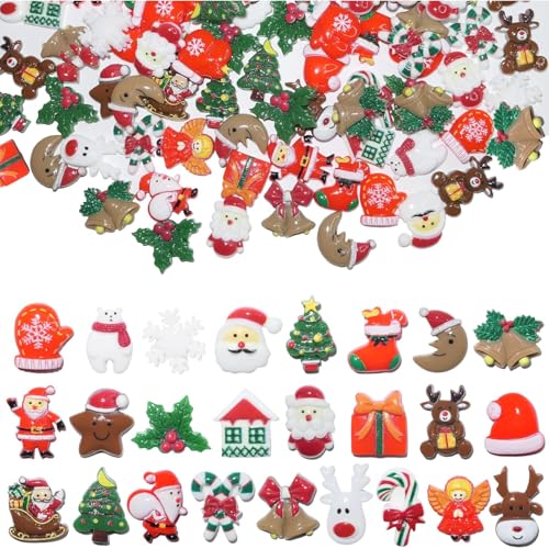 Narunii 66 Stück Miniatur-Figuren, Weihnachten, Kunstharz,...