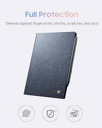 iflytek AINOTE Air 2 Protective Folio Case, Premium PU Leather, Slim& Lightweight, Durable Cover with a Pen Clip for Writing Tablet, Water and Dustproof - Blue