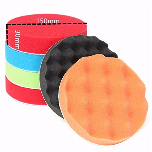 KingLan 6 sztuk 6 cali 150 mm polerowanie / bufing pad zestaw do polerowania samochodu