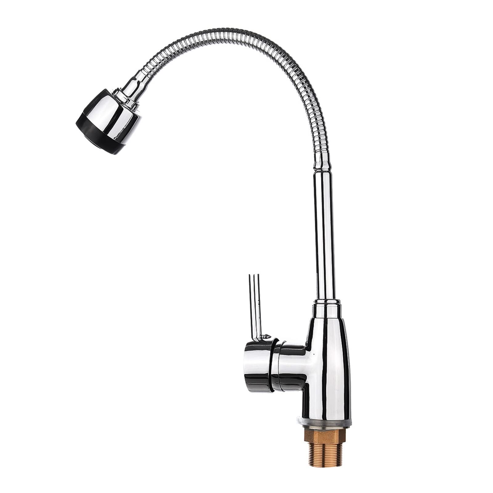 Robinet de cuisine avec douchette extractible et mitigeur en laiton pour éviter les éclaboussures