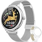 【MONITOR DE SALUD Y DEPORTE】El smartwatch puede monitorear su ritmo cardíaco las 24 horas. El reloj inteligente registra la longitud y la calidad del sueño preciso y efectivo. Tiene 6 tipos diferentes de actividades deportivas y físicas, como correr, caminar, senderismo, hacer ejercicios, andar en bicicleta, columpiarse. Puede ver los datos deportivos en la pantalla del reloj inteligente o en la aplicación "Q Watch"