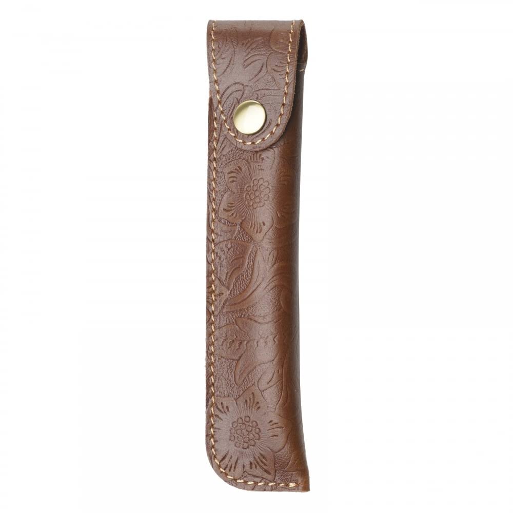 Vintage Leder-Stiftetui – 17 Cm, Mit Metall-Druckknopf, Für Füller & Kugelschreiber