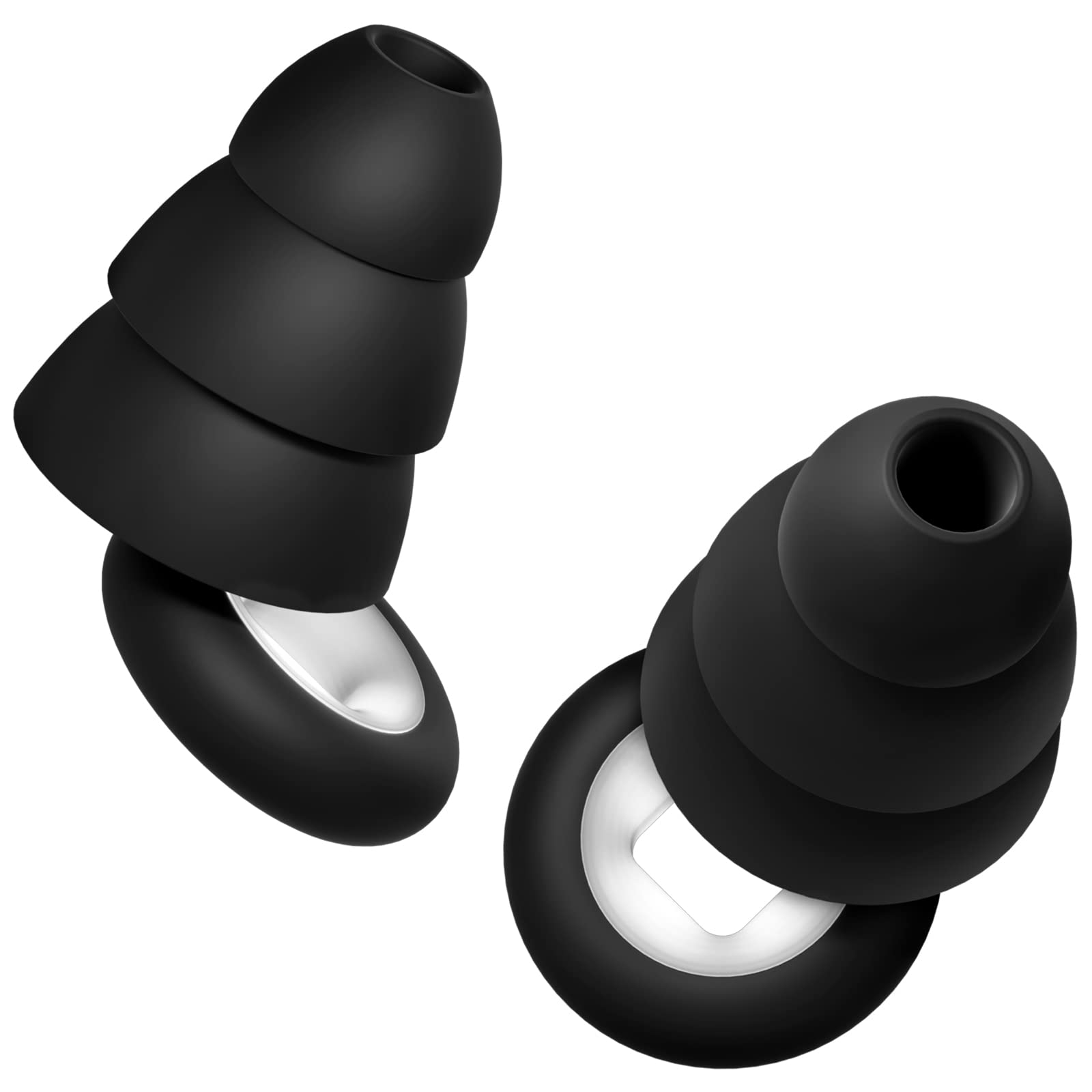 Sleeping Ear Plugs for Noise Cancelling, Soft Silicone Quiet Ear Plug with Storage Box & 6 Ear Tips in S/M/L, Reusable Noise Reduction Earplugs for Sleeping, Travel, Best Earplugs to Block Snoring