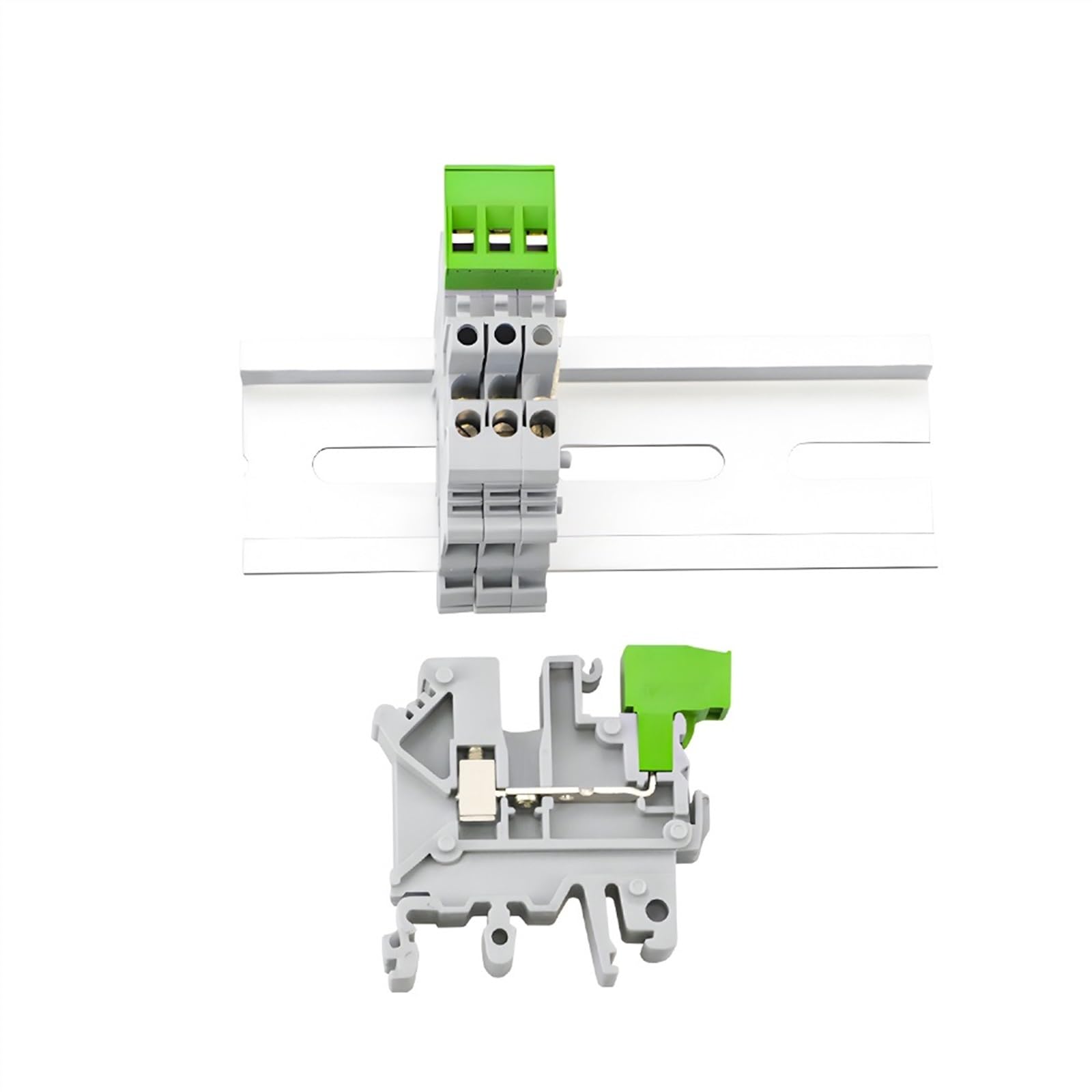 1 jeu de borniers sur Rail Din UK-2.5V/5.08, bornier à broches PCB avec PCB, connexion à vis universelle, conducteur de fil, Type PCB(5P PCB with UK2.5V)