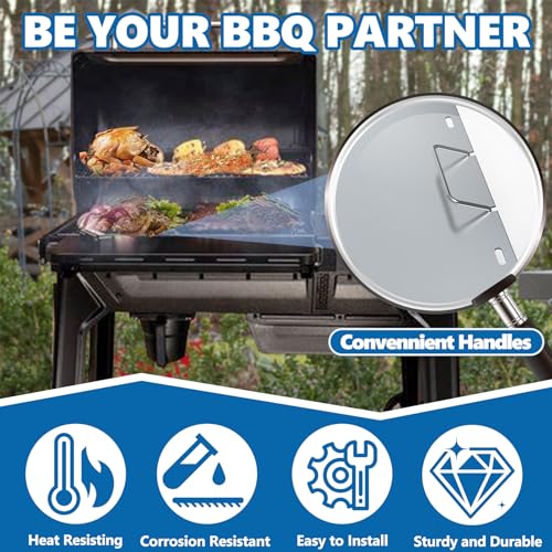 Image of SafBbcue Drip Tray and Liners for Traeger Woodridge Pellet Grill Replacement Parts, Compatible with Traeger Drip Tray Liner BAC818, for TFB86MLH Grease Tray, Stainless Steel