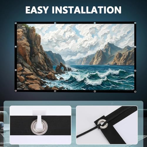Pantalla portátil plegable sin arrugas 120 pulg 16:9 miniatura 3
