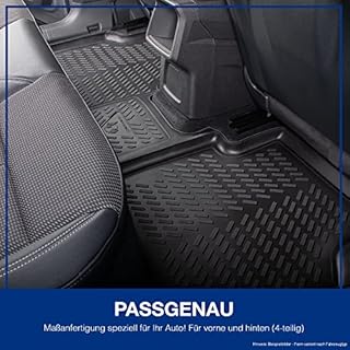 Elmasline Design - Set di tappetini in gomma 3D per Audi A4 (B8) anno di costruzione 2007-2015, bordo extra alto di 5 cm