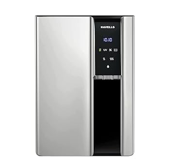 Havells Gracia Alkaline Water Purifier, Hot, Warm and Ambient dispensing, Cu+Zn+ Alkaline+natural minerals, 8 stage Purification, 6.8L SS tank, RO+UV+UV LED, 24*7 Tank Sanitization, (Silver & Black)