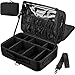 JAZZ GORDON Kosmetiktasche Make up Tasche 3 Schichten Große Kapazität Schminktasche Reise Tragbare Make-up Organizer Kosmetik Tasche Professional Kulturbeutel 16,5 Zoll mit verstellbaren Trennwänden