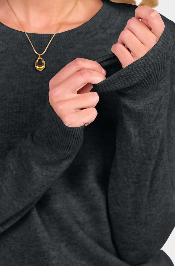 ANRABESS Womens 100% Wool Sweaters Crewneck Long Sleeve Work Business Casual Basic Sweater Tops 2025 Fall Outfits - Image 6