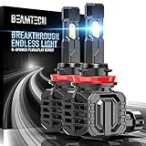 BEAMTECH H11 LED Bulbs,H8 H9 Conversion Kits 20000LM 100W 6500K Xenon White High Power Plug and Play