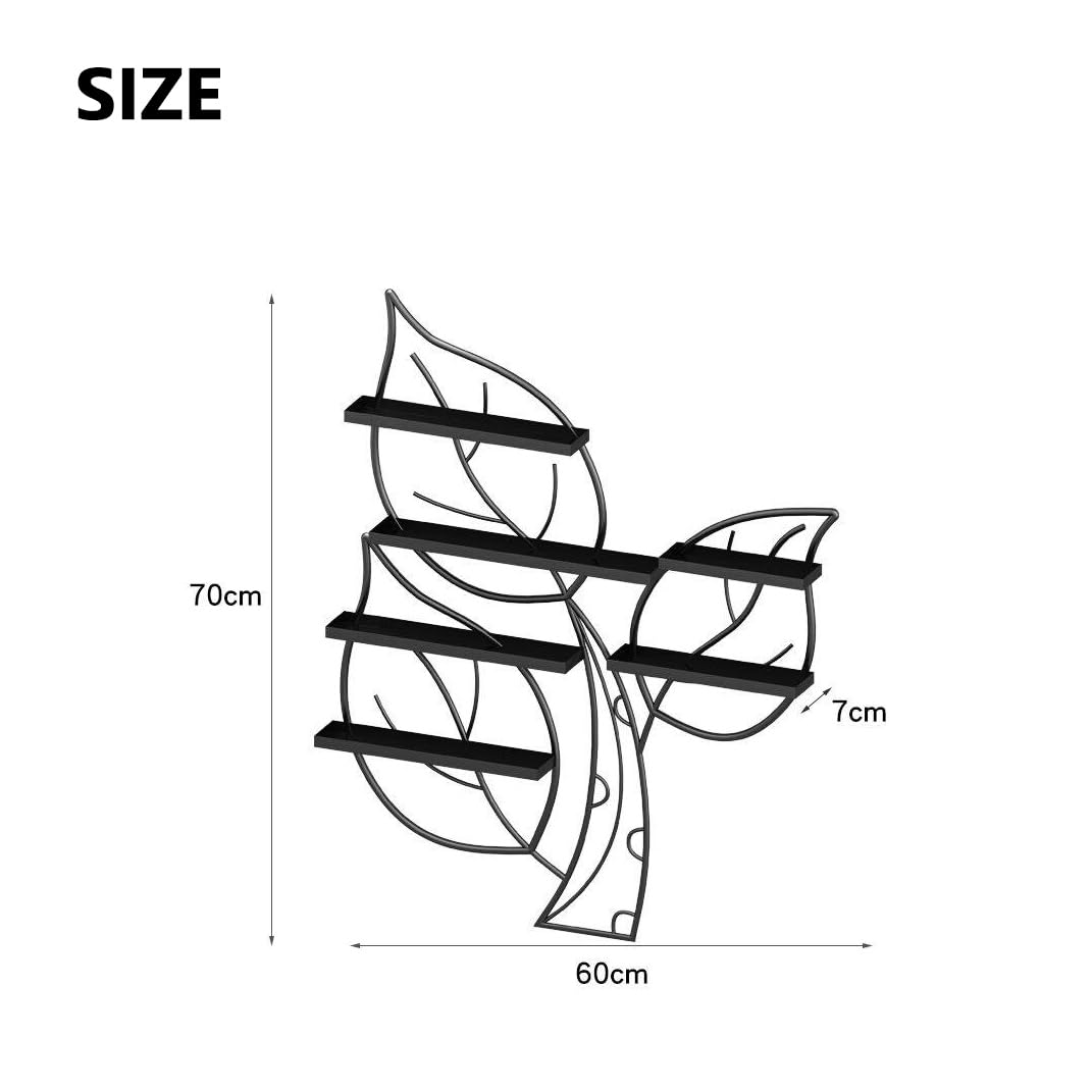 Organizzatore per Smalti A Forma di Albero, Mensole Galleggianti in Metallo per Oli Essenziali, Scaffale da Parete per Smalti, Ideale per Piccoli Spazi,Bianca