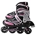 Ice Skates, Pink Roller Blades Adjustable PU Mesh Glide Skates for Teens, ICY Fun Exercise Improving Strength and Balance
