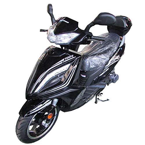 X-PRO 150cc Moped Scooter Street Scooter Gas Moped 150cc Adult Scooter Bike (Black)