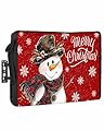 DecorLovee Outdoor TV Cover 80 to 85 Inches Weatherproof & Waterproof, Red Snowman Christmas Outdoor TV Enclosure with Remote Control Pocket, Xmas Snowflake Funny TV Screen Protectors for Outside TV