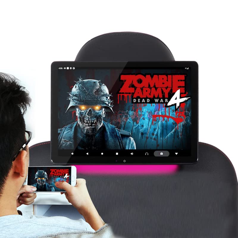 Set 2X Auto Kopfstützen Monitor 12" Touchscreen Android Bluetooth WiFi 4G LTE
