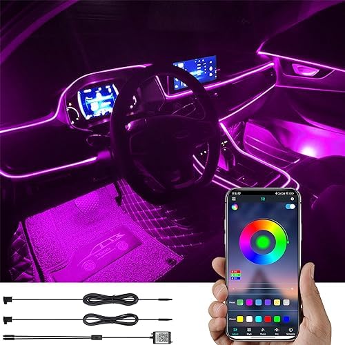 TABEN Kit de iluminación ambiental para automóvil 3m Fibra óptica...