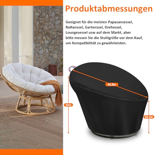 Housse de protection pour fauteuil papasan étanche et durable