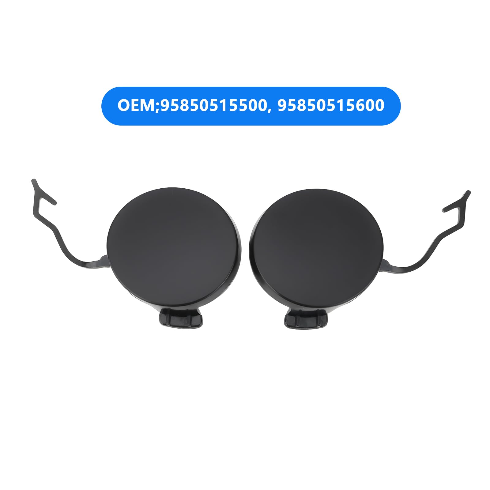 2 Pezzi Tappo Gancio Traino Paraurti Anteriore Sinistro Destro 95850515500 95850515600 Compatibile Con Porsche Cayenne 2011-2014