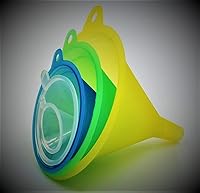 TitanOwl 5-Pack Plastic Funnels Set - Mini to Large Food Grade for Kitchen Spices, Essential Oils, Powders, Lotions & Bottles