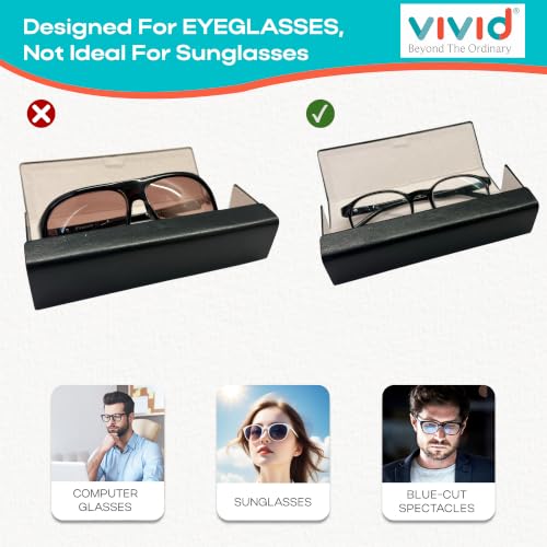 Image of VIVID Unisex Specs Magnetic Eyewear Dabbi Faux Leather Hard Case Cover