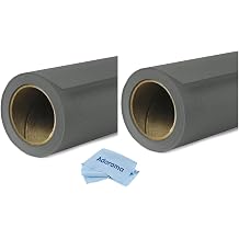Savage Widetone Seamless Background Paper, 86" x 36 - Thunder Gray, 2-Pack