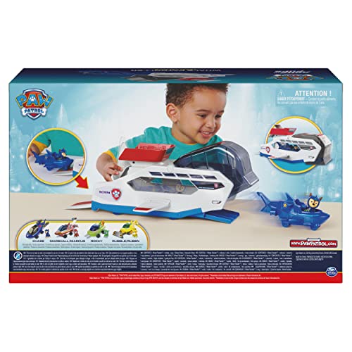 Paw Patrol Aqua Pups Whale Patroller Team Vehicle with Chase Action Figure, Toy Car and Vehicle Launcher, Kids Toys for Ages 3 and up|Made in India - Image 3 thumbnail