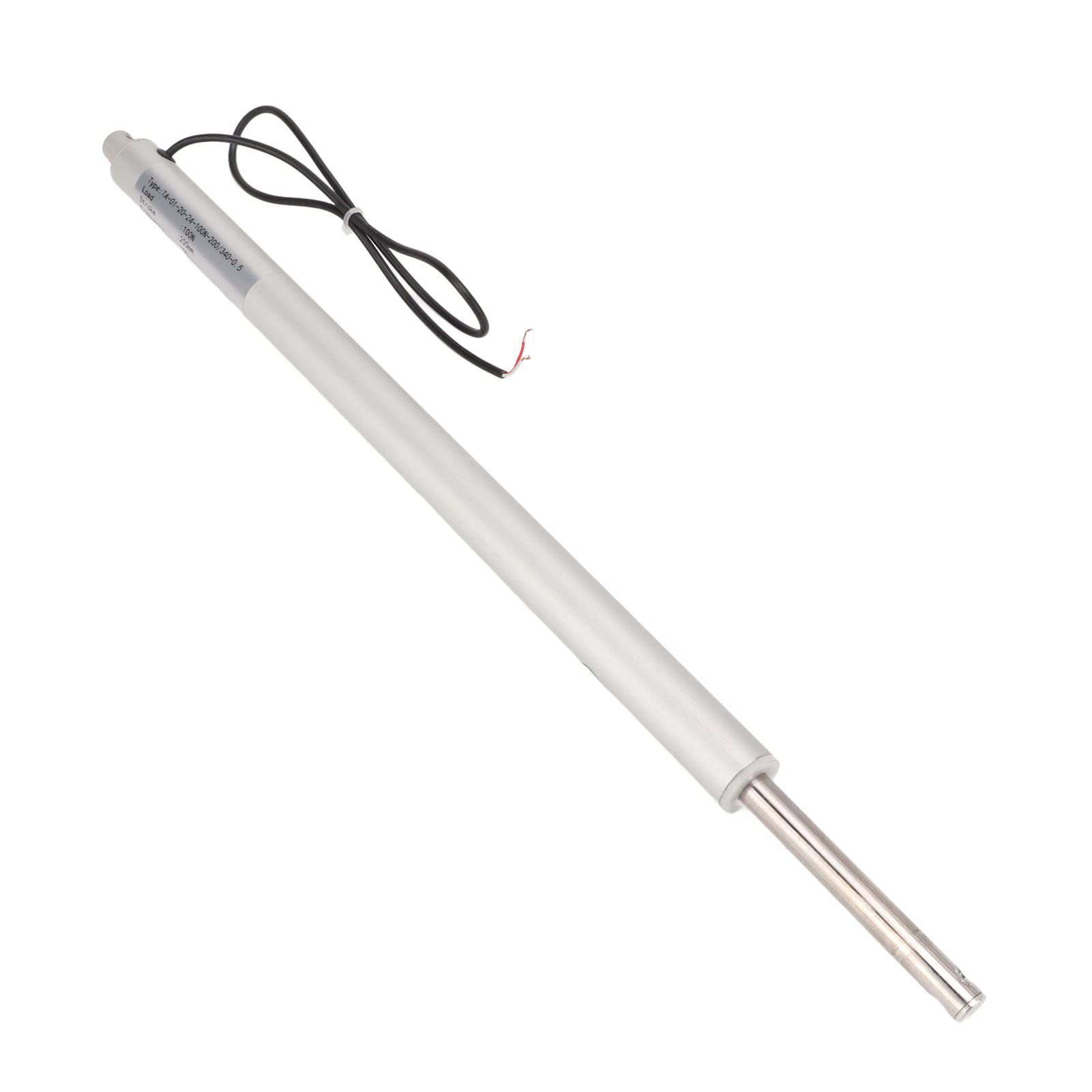 Attuatore lineare elettrico, corsa 200 mm, 100N in lega di alluminio con trasmissione di riduzione della velocità e interruttore di fine corsa, per tavolo (12V)
