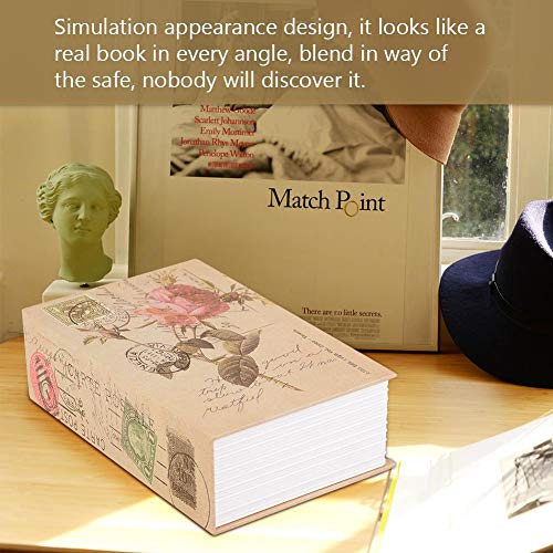 ASHATA Simulation Book Safe Box,Creative Book Safe Box Money Jewelry Collection Storage Case with Combination Lock For Private money,Love Letters,Secret diaries,Love Gifts(Rose) - Image 2