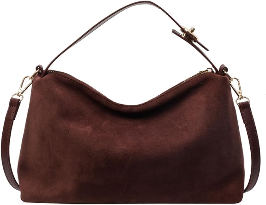 Bolso Hobo de Ante con Asa y Crossbody para Mujer miniatura 1