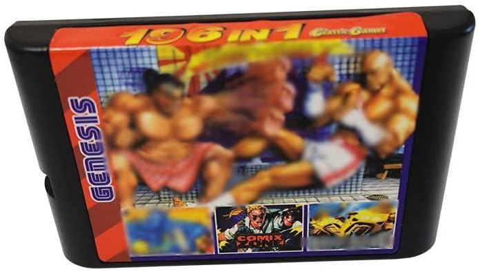 Deltrax Classic Retro Super Games 196 in 1 Multi Game Cartridge for Sega Genesis / Mega Drive 16Bit Game Console