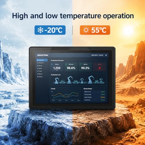 Image of Yeyoo 21.5 inch Fanless Industrial Panel PC, All-in-One Touch Screen Computer, Intel 7-12th 8-16 Ram 128-512 SSD, IP65 Waterproof, Win11, Rich I /O (HD, LAN, COM),VESA /Embedded Mount (21.5 inch /7100u /8+128)