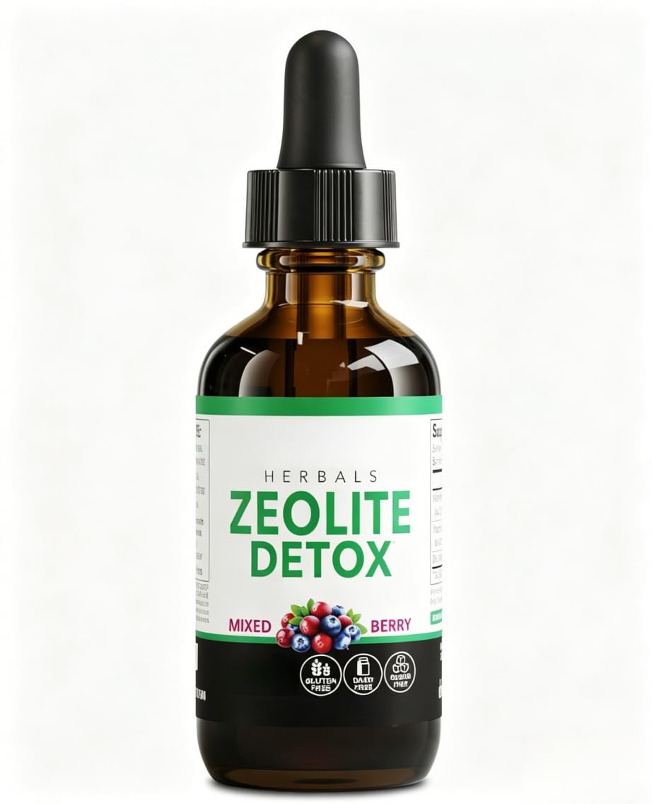 Gouttes Liquides de Zéolite Clinoptilolite avec Vitamines, Nettoyage Quotidien Doux, Soutien à la Concentration et à la Parole, Arôme Baie