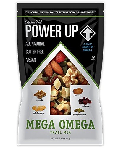 Power Up Trail Mix Variety Pack (8 individual snack bags) Protein Packed, Antioxidant Mix, Almond Cranberry Crunch, Mega Omega