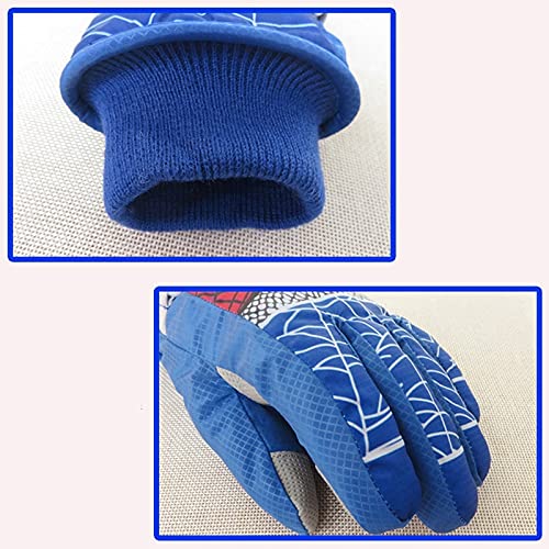 Gants de ski chaud enfants imperméables bleu snowboard hiver