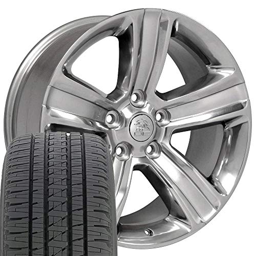Oe Wheels Dg65 20 Inch Rims And Tires Fit Ram 1500 Style 5x139.7 20x9 Gloss S...