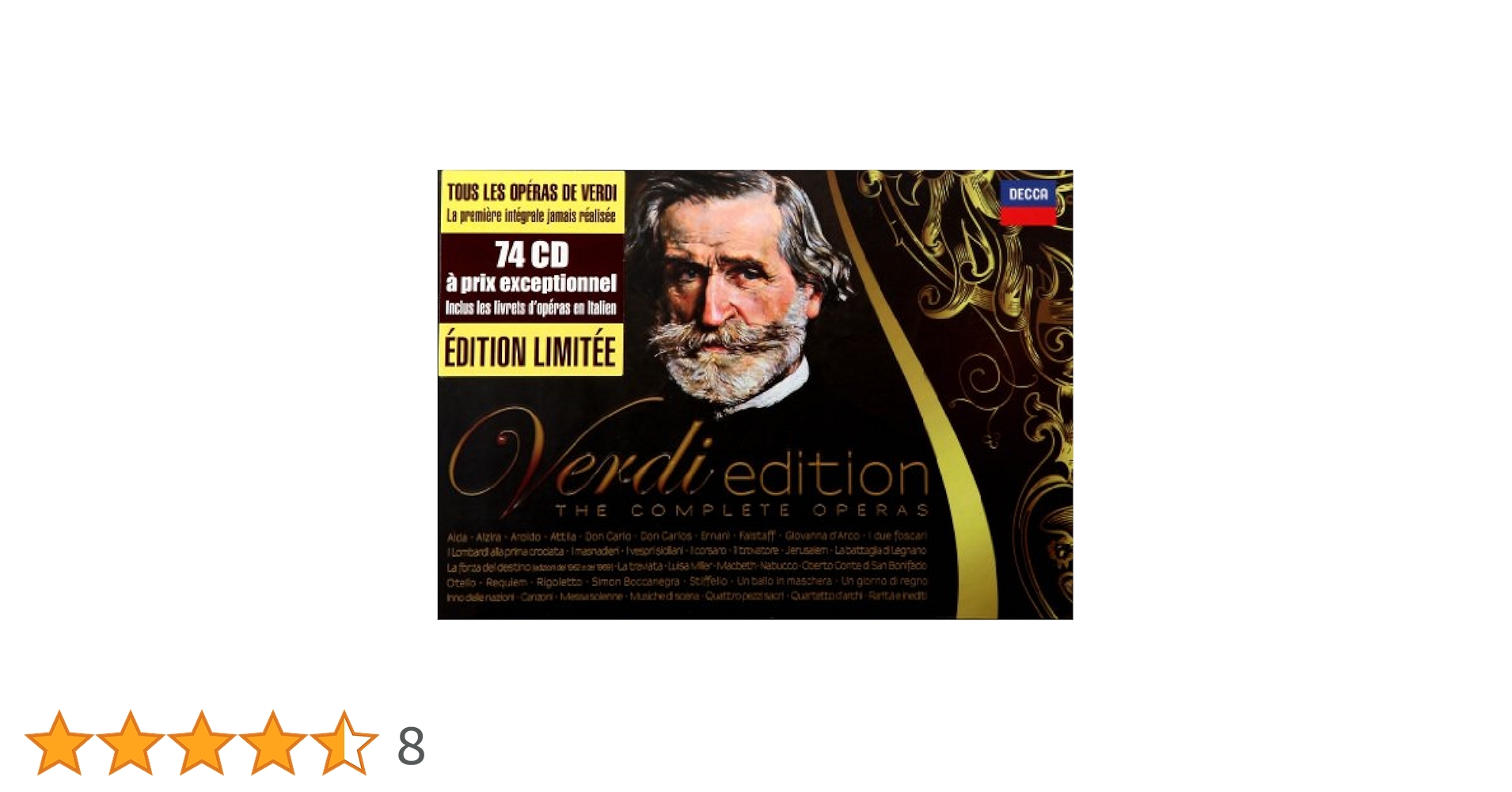 Verdi edition   the Complete Operas 74枚組 Verdi edition the Complete Operas 74枚組 - メルカリ