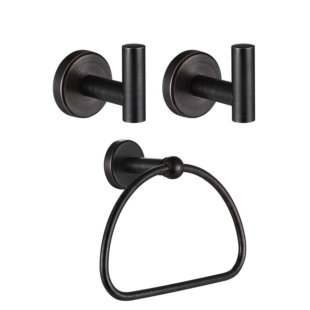 Towel Ring JQK Towel Ing Oil Ubbed Bonze, Stainless Steel Half...
