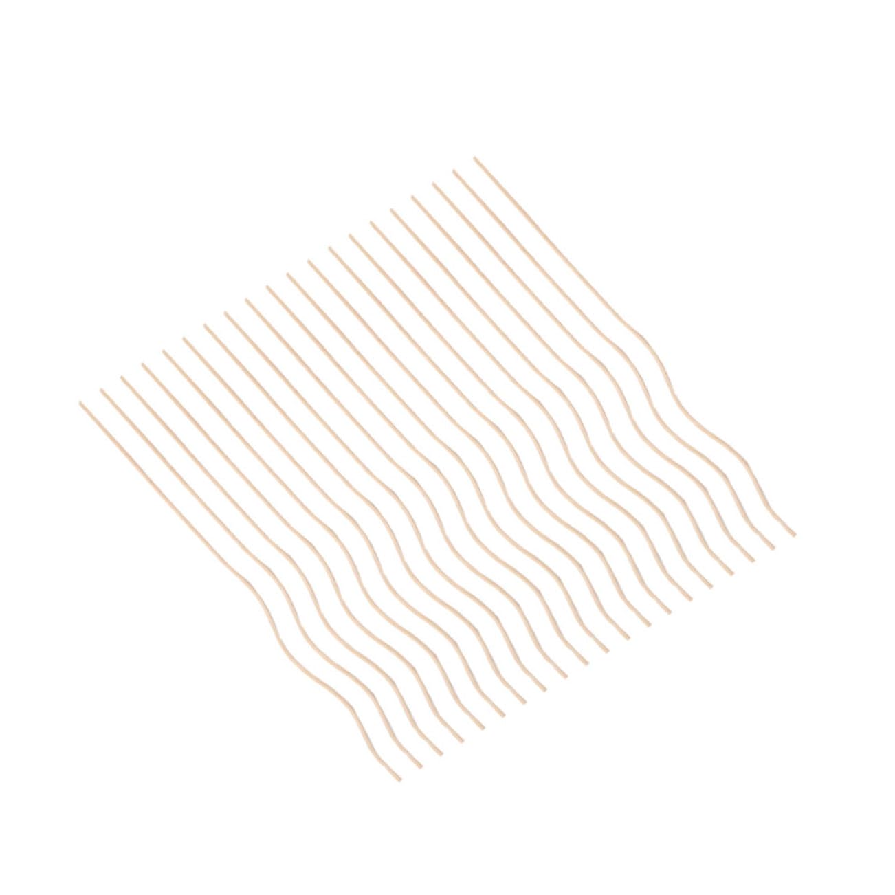 Levemolo 20pcs Wavy Rattan Diffuser Sticks Natural Fragrance Refill for Home Bedroom Office Spa Quick Absorb Distribute Scent Light Yellow Decor