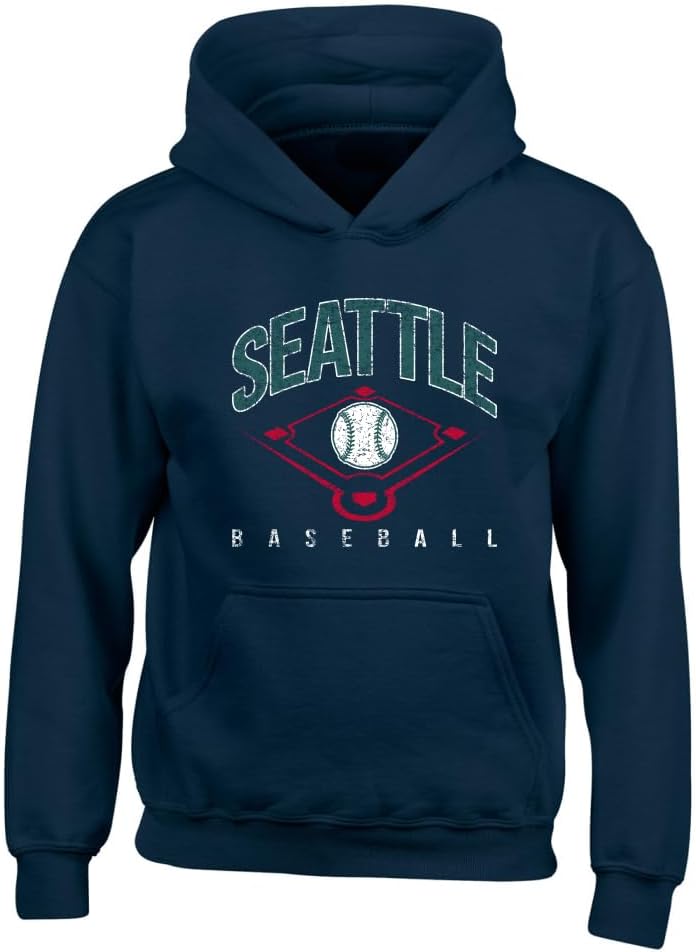 Wild Bobby American Baseball Fan Vintage Distressed Field Sports Gift Youth Hooded Sweatshirt
