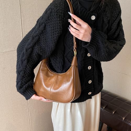 JYG Small Hobo Bags for Women Retro Crescent Shoulder Purse Fall Soft Crossbody Handbag 20252