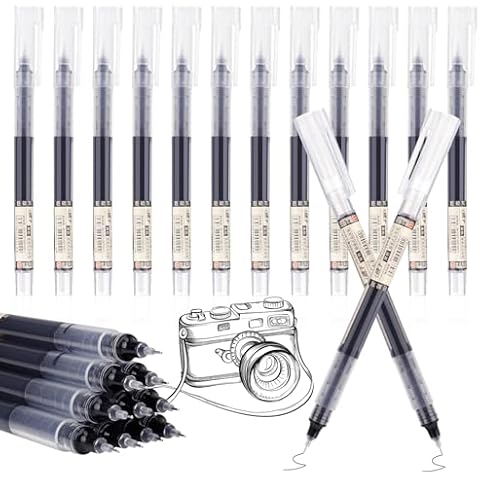 Invalidism 24pcs Black Gel Ink Pens Cover